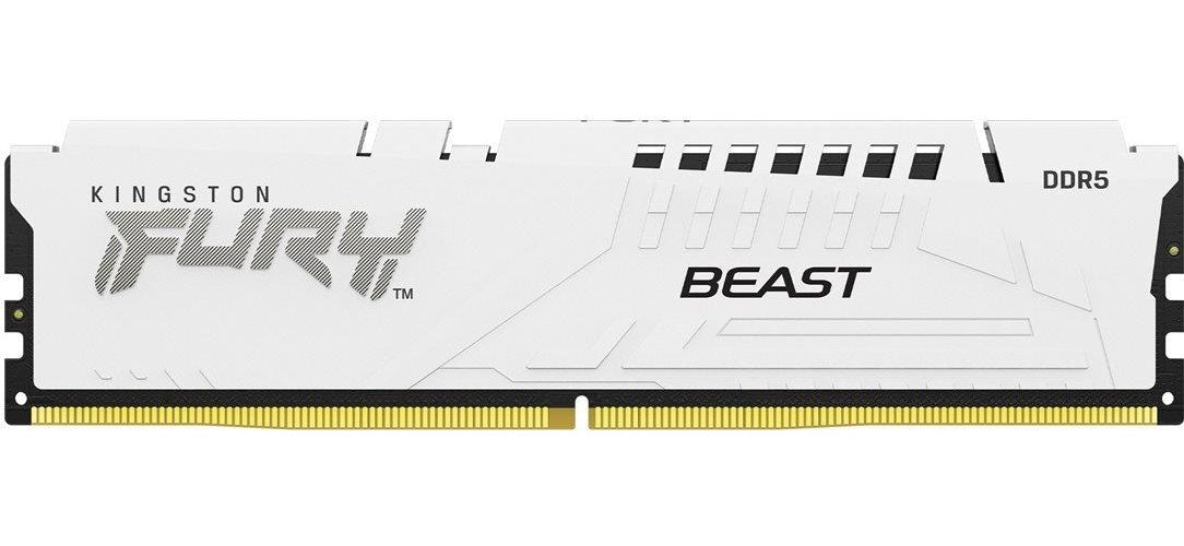 Kingston FURY Beast - DDR5 - Modul - 16GB - DIMM 288-PIN - 6000 MHz / PC5-48000 - CL30 - on-die ECC - weiß (KF560C30BWE-16) afbeelding 1