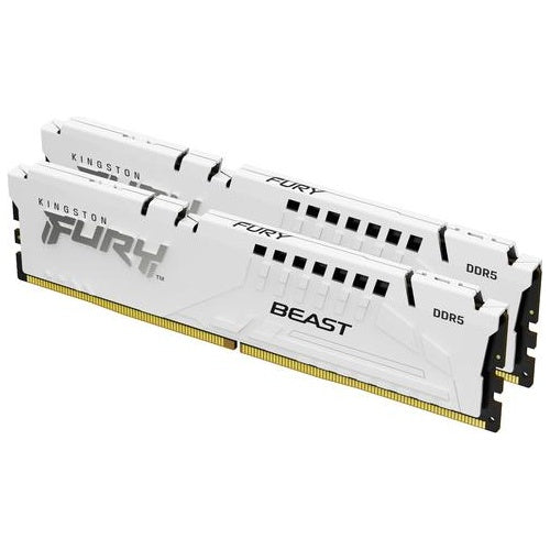 Kingston FURY Beast - DDR5 - Kit - 32GB: 2 x 16GB - DIMM 288-PIN - 3000 MHz / PC5-48000 - CL36 - on-die ECC - weiß (KF560C36BWE2K2-32) afbeelding 1