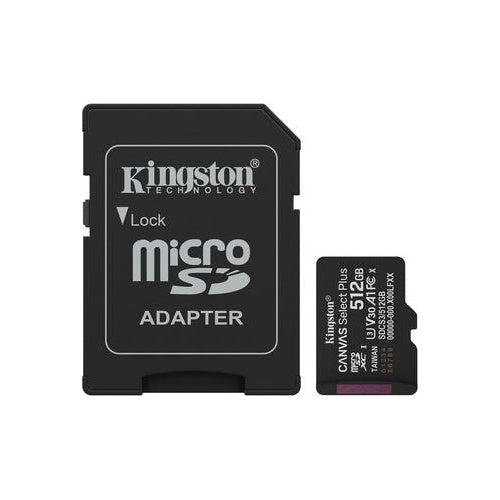 Kingston Canvas Select Plus - Flash-Speicherkarte - 512 GB - microSDXC UHS-I (SDCS3/512GB) afbeelding 1
