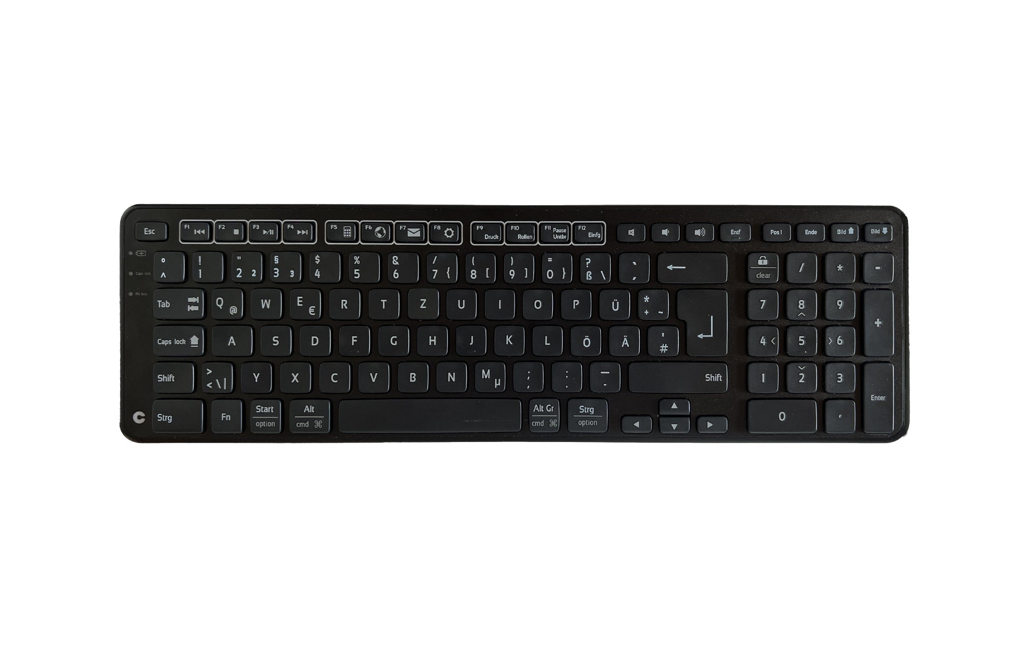CONTOUR Balance Keyboard BK - Wireless Keyboard - designed for RollerMouse and SliderMouse - PC & Mac compatible - Black - DE (102100) afbeelding 1