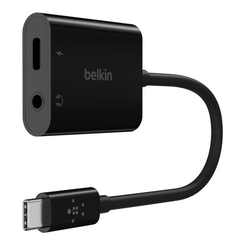 Belkin RockStar 3.5mm Audio- und USB-C Ladeadap.schw. NPA004btBK Audio/Multimedia Digital/Daten (NPA004BTBK) afbeelding 1