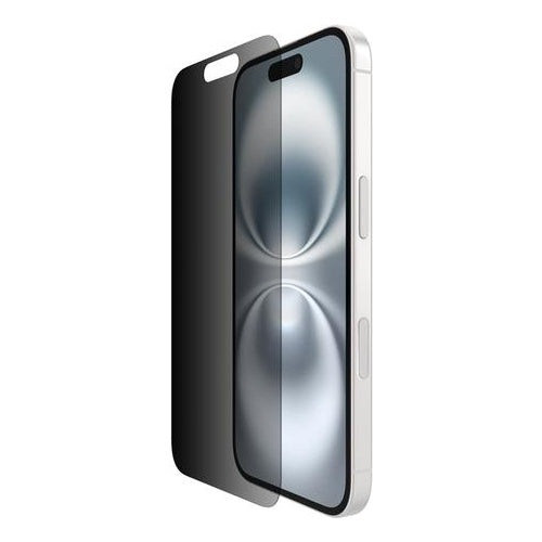 Belkin InvisiGlass - Bildschirmschutz für Handy - behandelt - Glas - mit Sichtschutzfilter - 2-Wege - für Apple iPhone 14 Pro, 15, 16 (OVA167HQ) afbeelding 1