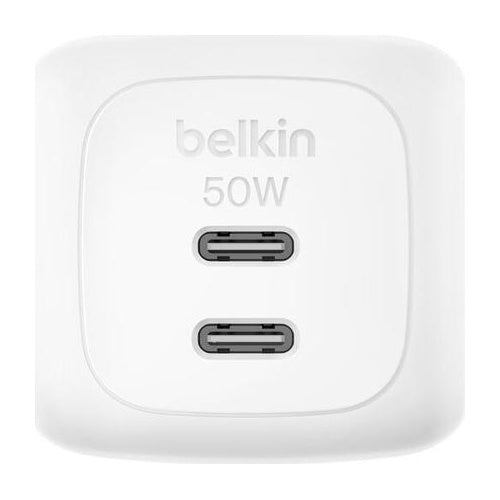Belkin BOOSTCHARGE 50W DUAL USB-C PD WALL CHARGER WITH PPS WHT (WCH019KQWH) afbeelding 1