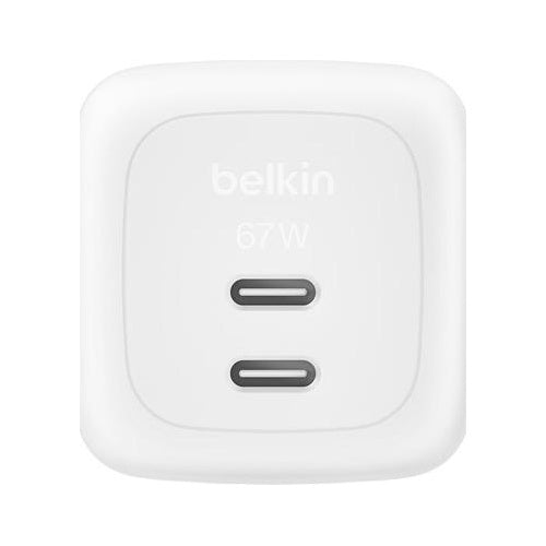 Belkin BoostCharge Dual USB-C PD Wall Chrg - 67.000 W (WCH020KQWH) afbeelding 1