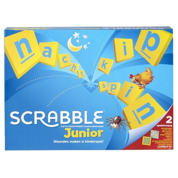 Mattel Scrabble Junior Word Game for 2-4 Players Ages 5-10
