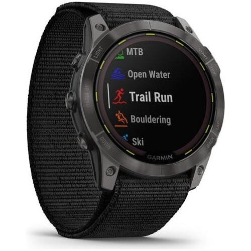 Garmin Enduro 2 - Sportuhr mit Riemen - UltraFit Nylongewebe - schwarz - Handgelenkgröße: 110-220 mm - Anzeige 3,556 cm (1,4") - 32GB - Bluetooth, ANT+, Wi-Fi - 70 g (010-02754-01) afbeelding 1