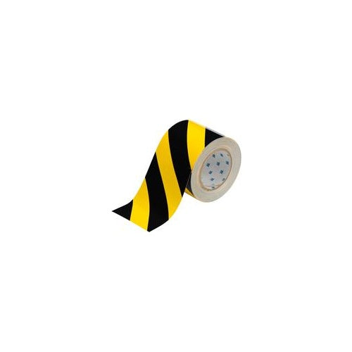 Brady, B-514, ToughStripe, Bodenmarkierbänder, Polyester, schwarz/gelb, 101,6mm x 30m (104377) afbeelding 1