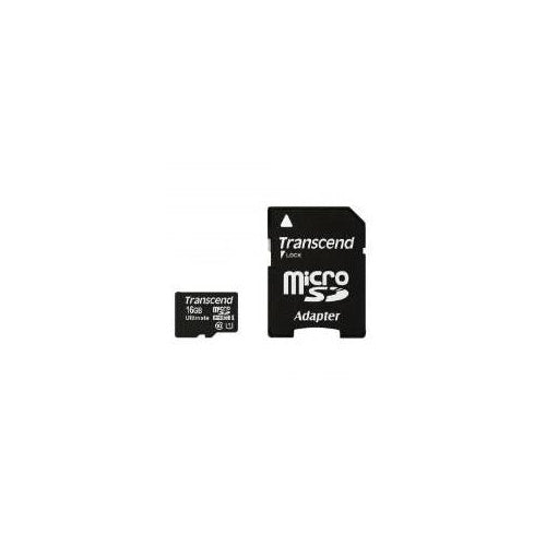 TRANSCEND 16GB microSDHC Class10 U1,MLC,600x (TS16GUSDHC10U1) afbeelding 1