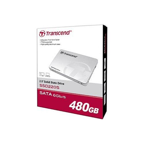 Transcend SSD220S - SSD - 480GB - intern - 6,4 cm (2.5") - SATA 6Gb/s (TS480GSSD220S) afbeelding 1