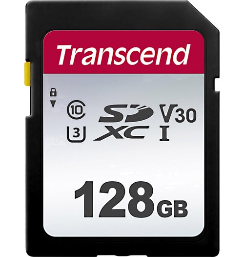 Transcend 300S - Flash-Speicherkarte - 128 GB - Video Class V30 / UHS-I U3 / Class10 - SDXC UHS-I afbeelding 1