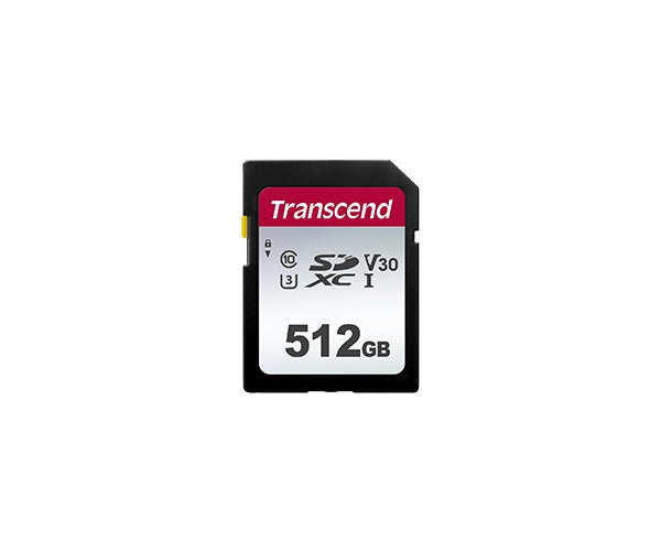 Transcend 300S - Flash-Speicherkarte - 512GB - Video Class V30 / UHS-I U3 / Class10 - SDXC UHS-I (TS512GSDC300S) afbeelding 1