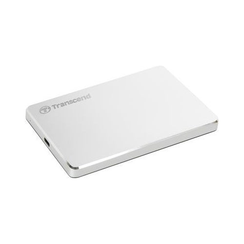 Transcend StoreJet 25C3S - Festplatte - 2 TB - extern (tragbar) - 2.5" (6.4 cm) - USB 3.1 Gen 1 (USB-C Steckverbinder) - silver afbeelding 1