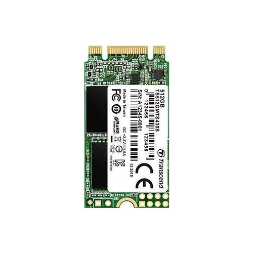 Transcend 430S 512 GB - SSD - Solid State Drive - SATA 6 GB/s - M.2 2242 (TS512GMTS430S) afbeelding 1