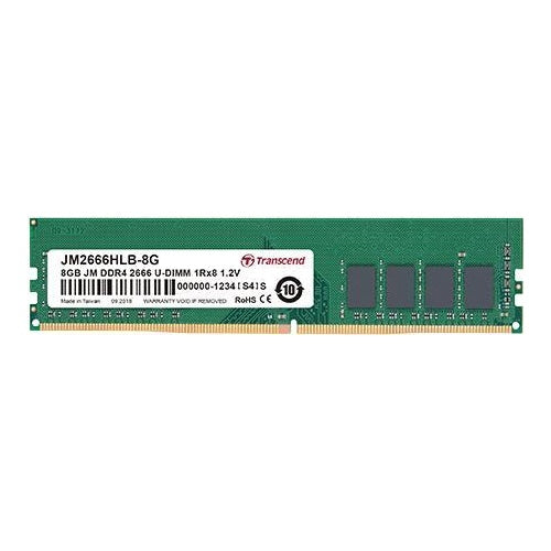 Transcend JetRAM - DDR4 - Modul - 16 GB - DIMM 288-PIN - 2666 MHz / PC4-21300 - CL19 - 1.2 V - ungepuffert - non-ECC (JM2666HLB-16G) afbeelding 1