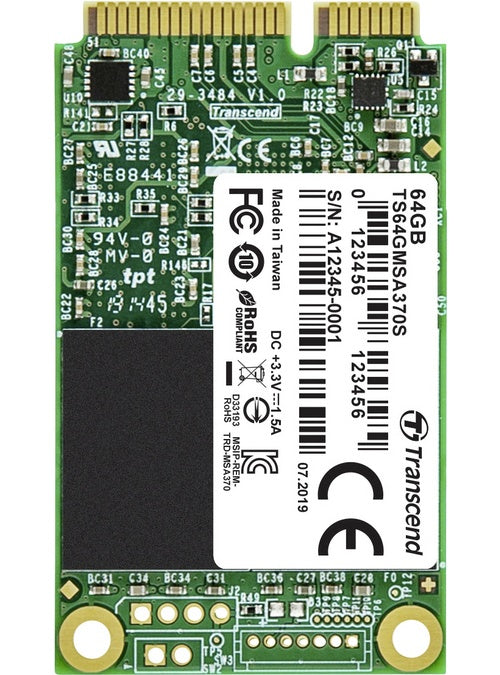 Transcend 370S - SSD - 64 GB - intern - mSATA - SATA 6Gb/s afbeelding 1