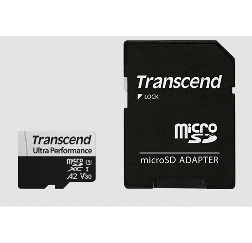 Transcend 340S - Flash-Speicherkarte - 64GB - A2 / Video Class V30 / UHS-I U3 / Class10 - microSDXC (TS64GUSD340S) afbeelding 1