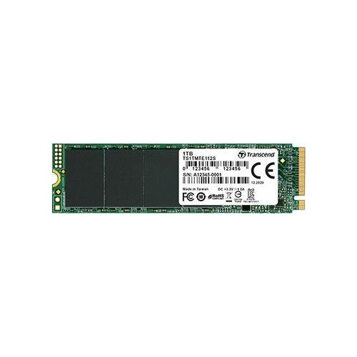 Transcend 112S - SSD - 1TB - intern - M.2 2280 (doppelseitig) - PCIe 3.0 x4 (NVMe) (TS1TMTE112S) afbeelding 1