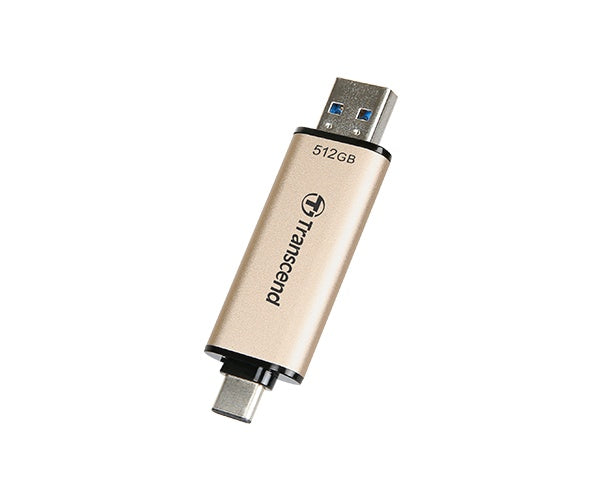 Transcend JetFlash 930C - USB-Flash-Laufwerk - 512GB - USB 3,2 Gen 1 / USB-C - Gold (TS512GJF930C) afbeelding 1
