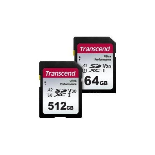 Transcend 340S - Flash-Speicherkarte - 64GB - A1 / Video Class V30 / UHS-I U3 - SDXC UHS-I (TS64GSDC340S) afbeelding 1