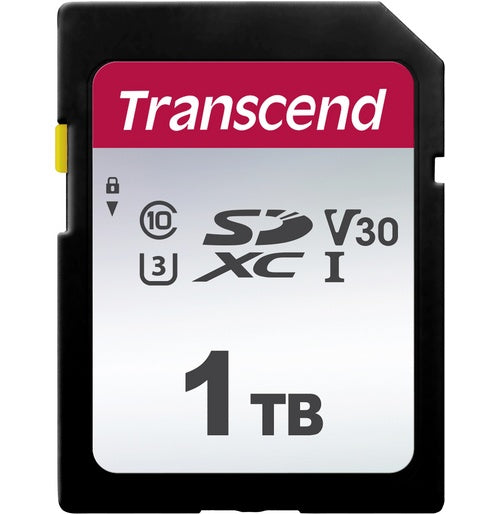Transcend 300S - Flash-Speicherkarte - 1TB - Video Class V30 / UHS-I U3 / Class10 - SDXC UHS-I (TS1TSDC300S) afbeelding 1