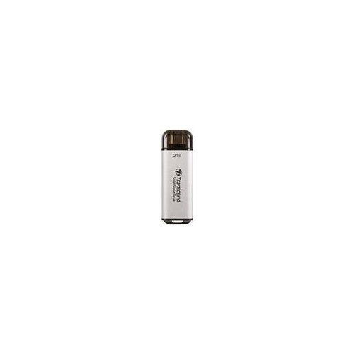 Transcend ESD300S - SSD - 2 TB - extern (tragbar) - USB 3.2 Gen 2x1 (USB-C Steckverbinder) - Silber afbeelding 1