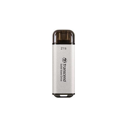 Transcend ESD300S - SSD - 1TB - extern (tragbar) - USB 3,2 Gen 2x1 (USB-C Steckverbinder) - Silber (TS1TESD300S) afbeelding 1