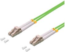 LogiLink - Patch-Kabel - LC/UPC Multi-Modus (M) zu LC/UPC Multi-Modus (M) - 7.5 m - Glasfaser - Duplex - 50/125 Mikrometer - OM5 - hellgrün