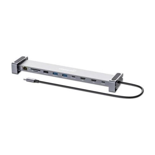 Manhattan 10-in-1 4K USB-C PD Dockingstation 2xHDMI (190398) afbeelding 1