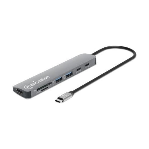 Manhattan | Docking Station | 190442 USB-C 3.2 Gen 1 - Multiport Connectivity | For USB-C Laptops And Macs - 0766623190442 - image 1