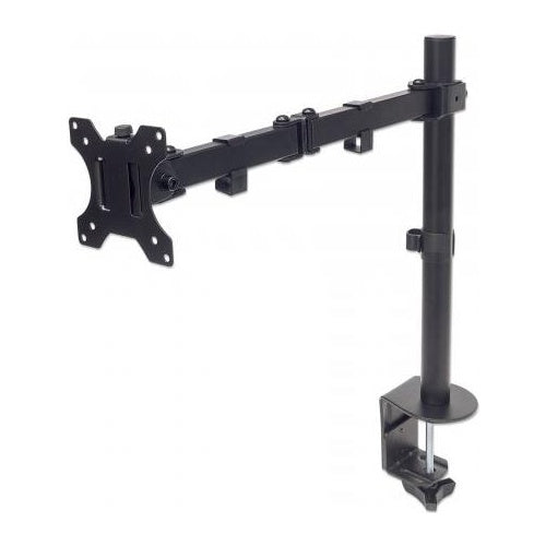 Manhattan Universal Monitor Mount with Double-Link Swing Arm - Tischhalterung für LCD-Display (adjustable arm) - haltbarer Stahl - Schwarz - Bildschirmgröße: 33-81.3 cm (13"-32") afbeelding 1
