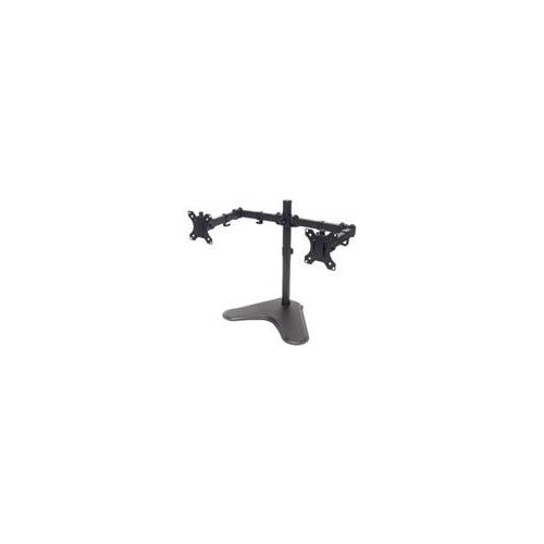 Manhattan - Aufstellung für 2 LCD-/Plasma-Konsolen - haltbarer Stahl - Schwarz - Bildschirmgröße: 33-81.3 cm (13"-32") - Desktop-Ständer afbeelding 1