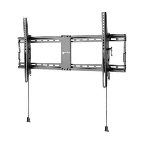 MANHATTAN Flache TV-Wandhalterung, neigbar Für Bildschirme von 109,20cm (43") bis 254,00cm (100") und bis zu 70 kg, +3 bis -12° neigbar, flache Bauform, zusammenklappbar für besonders kompakte und versandfreundliche Verpackung, schwarz (462 afbeelding 1