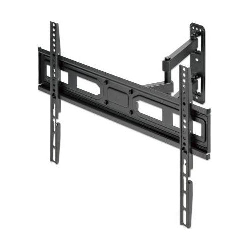 MANHATTAN TV-Wandhalterung, neigbar, schwenkbar und horizontal nachjustierbar Für Bildschirme von 37" bis 70" und bis zu 35 kg, Full Motion (vollbeweglich), nach Montage horizontal justierbar, schwarz (462426) afbeelding 1