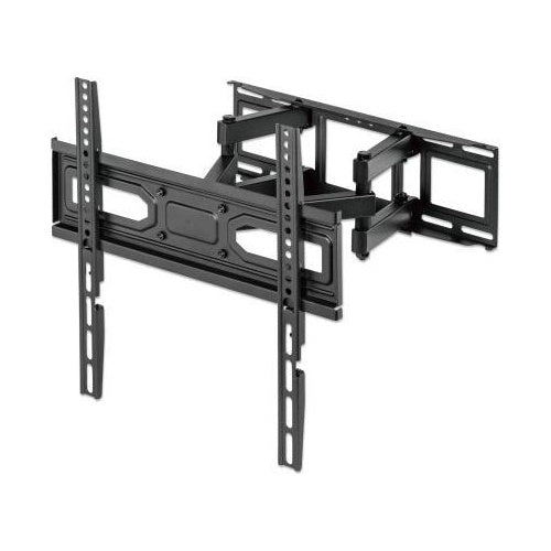 MANHATTAN TV-Wandhalterung, neigbar, schwenkbar und horizontal nachjustierbar Für Bildschirme von 32" bis 70" und bis zu 40 kg, Full Motion (vollbeweglich), nach Montage horizontal justierbar, schwarz (462433) afbeelding 1