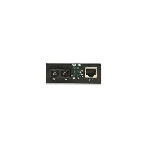 Intellinet 506502 Fast Ethernet Media Converter - Medienkonverter - 10Base-T, 100Base-FX, 100Base-TX - RJ-45 - SC multi-mode - extern - 1310 nm (506502) afbeelding 1