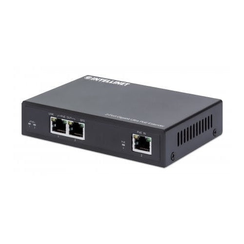 Intellinet IPE-2G60 2-Port Gigabit Ultra PoE Extender - Netzwerk-/Stromextender - GigE - 10Base-T, 100Base-TX, 1000Base-T - 2 Anschlüsse - bis zu 100 m afbeelding 1