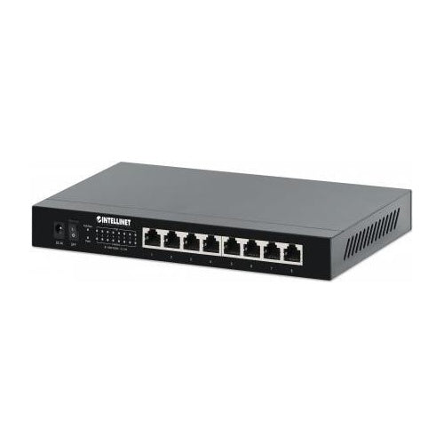 INTELLINET 8-Port 2,5G Ethernet PoE+ Switch Acht 10/100/1000/2500 Mbit/s PSE PoE+ Ports, 100 W PoE-Leistungsbudget, Unmanaged, Desktop-Format, optionale Wandmontage (561938) afbeelding 1