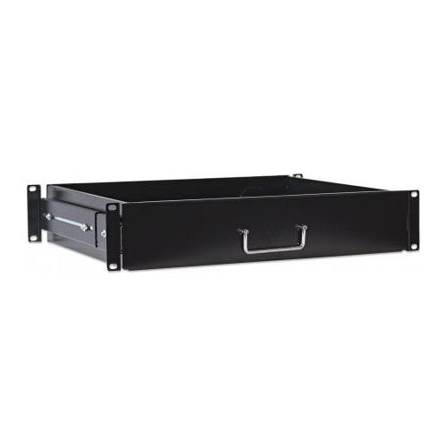 Intellinet Drawer Shelf - Rack Storage Drawer - black, RAL 9005 - 2U - 48.3 cm (19") afbeelding 1