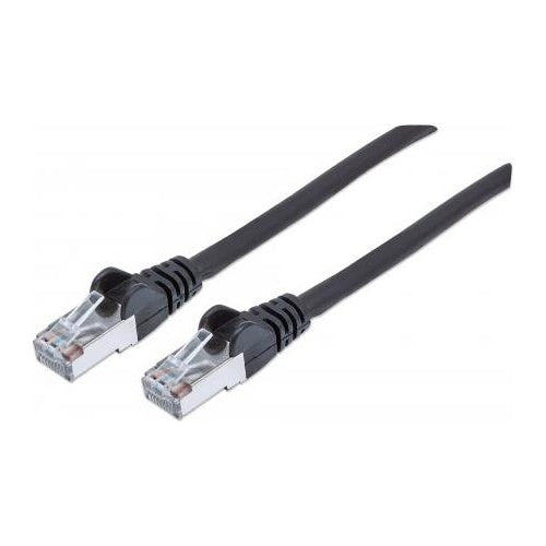 Intellinet High Performance - Patch-Kabel - RJ-45 (M) bis RJ-45 (M) - 30,0m - SFTP -Cat.7 Rohkabel (Kabel) / CAT 6a (Anschlüsse) - halogenfrei, geformt, ohne Haken - Schwarz (741224) afbeelding 1