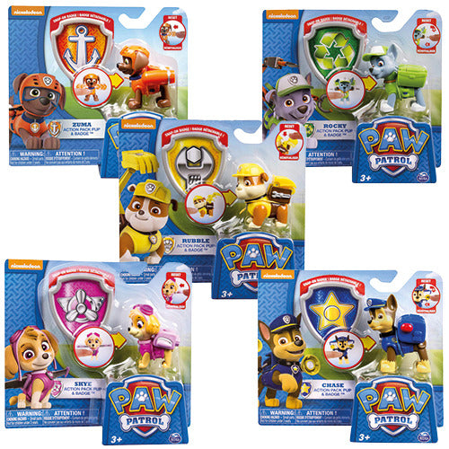 Paw Patrol Action Pack Assorted Pup Figures - Random Version - For Ages 3+