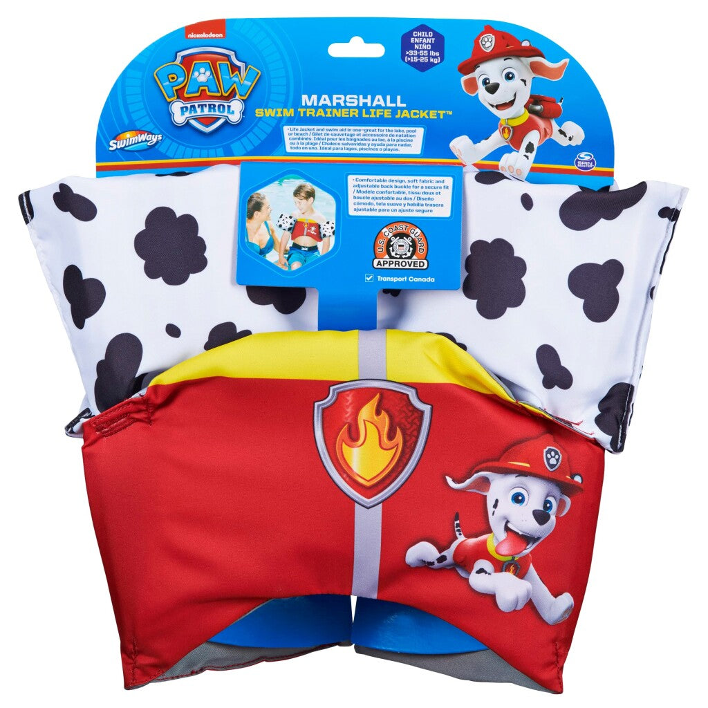 Paw Patrol Swimways Swim Trainer with Flotation for Kids 14-23 kg - Marshall/Skye