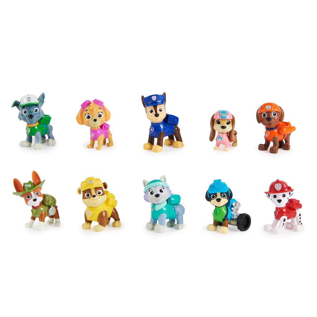 Paw Patrol Gift Set with 10 Figures of Pups in Signature Uniforms