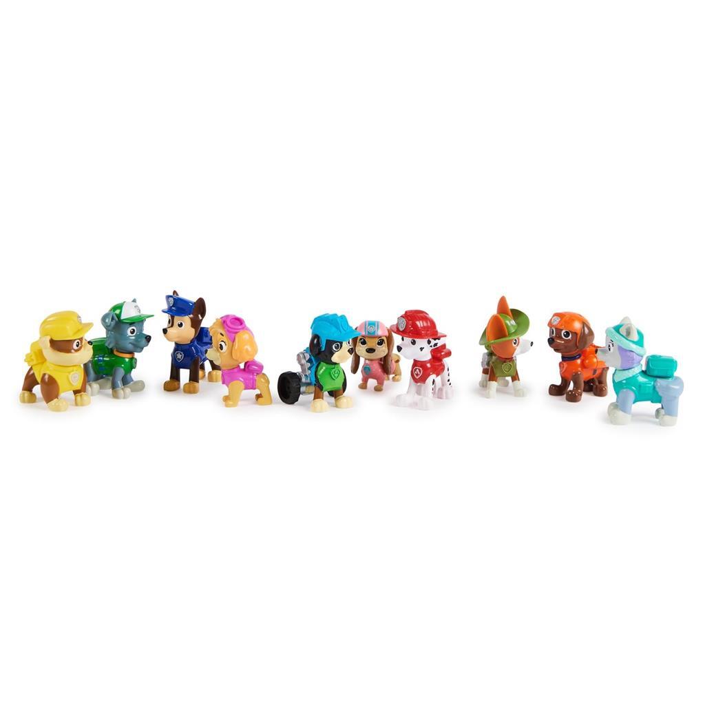 Paw Patrol Gift Set with 10 Figures of Pups in Signature Uniforms