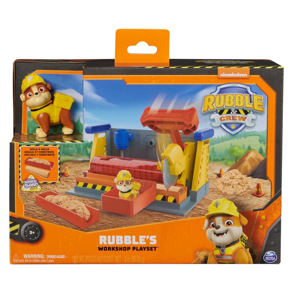 Paw Patrol Rubble & Crew Workshop Playset with Tools and Kinetic Sand