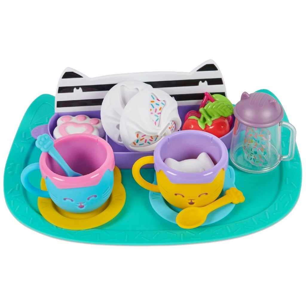 Gabby's Dollhouse Sprinkle Party Dinnerware Set with Tray and Accessories