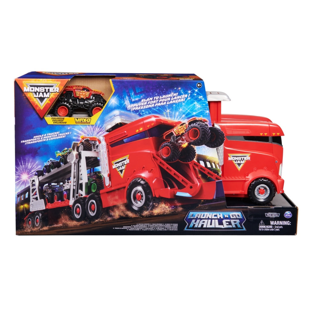Monster Jam Transport Vehicle with Monster Truck