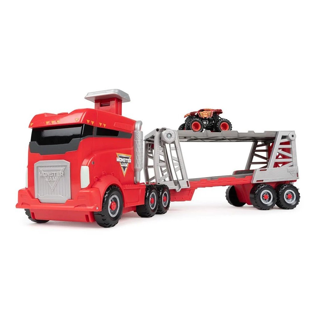 Monster Jam Transport Vehicle with Monster Truck