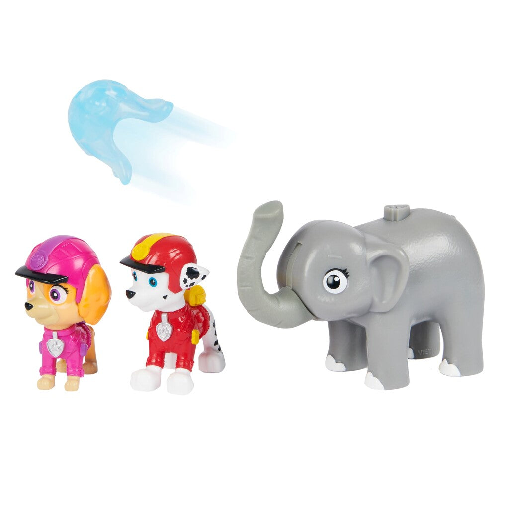 Paw Patrol Jungle Pups Marshall and Skye Figures with Water Projectile