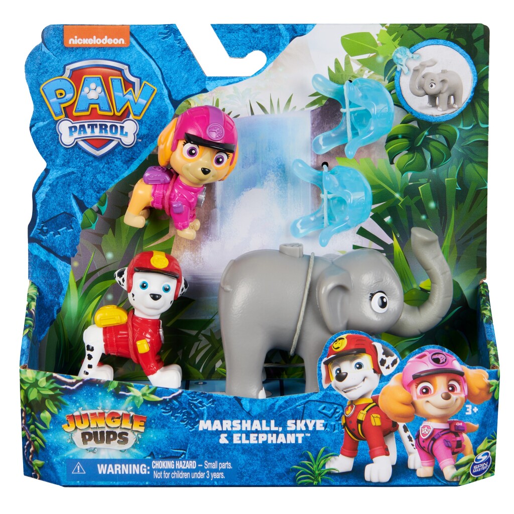 Paw Patrol Jungle Pups Marshall and Skye Figures with Water Projectile