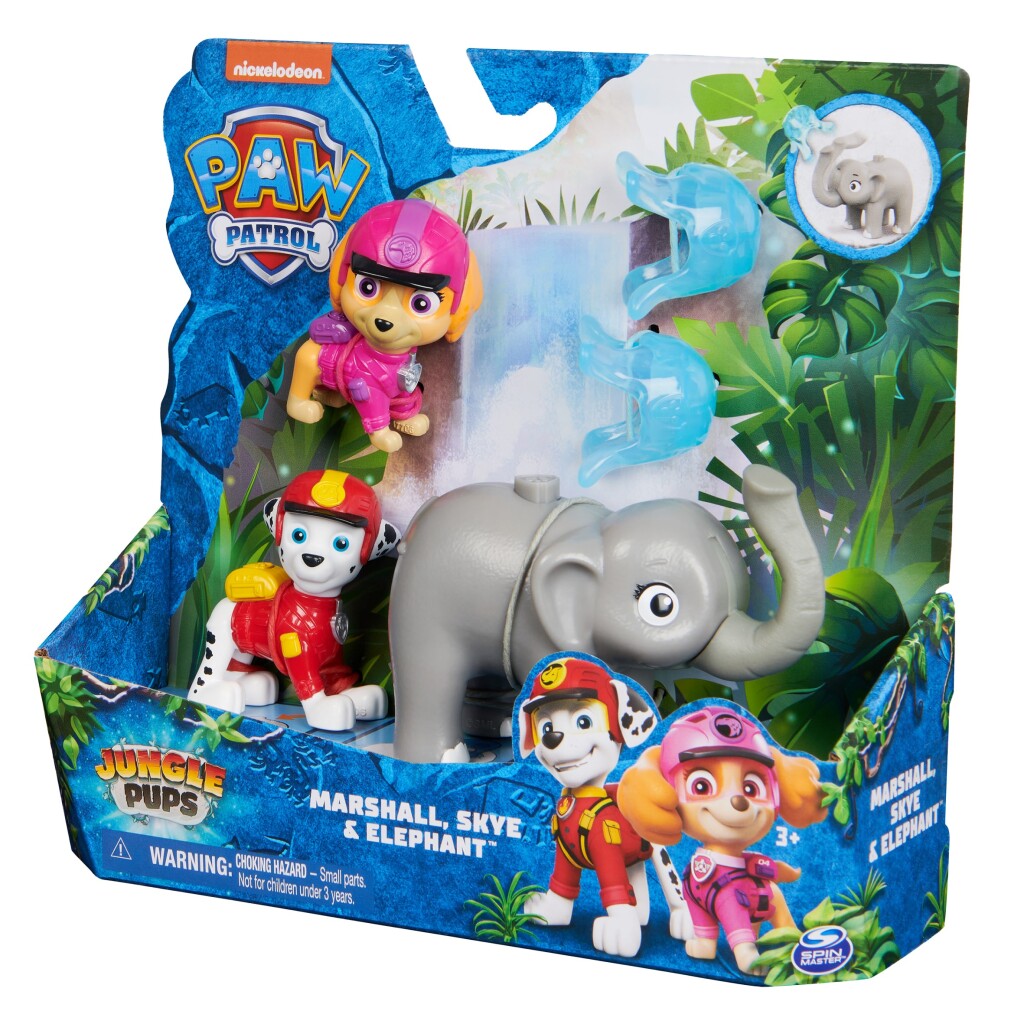 Paw Patrol Jungle Pups Marshall and Skye Figures with Water Projectile
